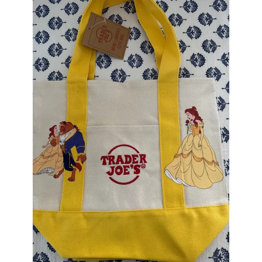 Disney Belle Double Sided Custom Made Trader Joes Mini Tote